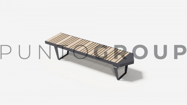 Скамейка с фигурным краем Инфинити вуд/Infinity wood